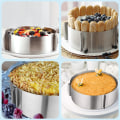 Miniatyrbild 3 av 9: Rostfri Mousse Tårtringar Form Lätt att rengöra Tiramisu Att göra form för bakningsälskare B