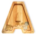 Miniatyrbild 2 av 10: Trämonogram Spargris Stora bokstäver Money Bank initialer Spargris Födelsedagspresent för barn A-Ö B