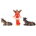 Miniatyrbild 6 av 10: Julkrubba figurer Målade hartshantverk Kreativt julbordsprydnad för hem Vardagsrum Sovrum 11 Piece Set