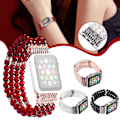 Miniatyrbild 3 av 7: Dam Elegant Pearl Watch Band Stretchy Smycken Watch Band för de flesta fyrkantiga klockor White 38 40 41mm