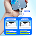Miniatyrbild 6 av 11: Dubbel armbågshuvud roterbar laddningskabel Lätt bärbar laddningssladd för telefoner bärbara datorer for ios 1m