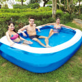Miniatyrbild 5 av 10: Uppblåsbar pool Uppblåsbar barnpool Fullstor familjeloungepool för baby Barn Vuxna Trädgård Bakgård 200cm