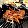 Miniatyrbild 9 av 10: Bärbar utomhusgrill grill i rostfritt stål för camping 2pcs
