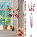 Miniatyrbild 2 av 10: Konst Wind Chimes Metalltråd Buttlefly hängande prydnad Hem Vind Bell Chime Välsignelse hänge för utomhusbruk 9014 Bells