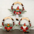 Miniatyrbild 9 av 10: Konstgjord julkrans Färgglad vacker väggfönsterdörrkrans för ytterdörrsfestdekor Snowman L