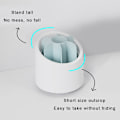 Miniatyrbild 9 av 10: Multi-Grid Desktop Pennhållare Plast Multi-funktion Roating Pennfodral Case Pen Organizer för kontors skolmaterial White
