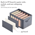 Miniatyrbild 9 av 11: Garderob Förvaringslåda Byxor Skjorta Förvaringslåda Inbyggd PP-bräda Fack Kläder Finishing Box Large 7 Grid