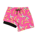 Miniatyrbild 5 av 9: Dubbellagers bermudashorts för män med mobiltelefonhållare för Summer Beach Black M