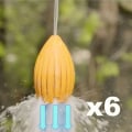 Miniatyrbild 9 av 10: Rörrengöringsmunstycke Vatten raketformad muddringsverktyg för avlopp Muddra snabbt rör högvattentrycksrengöringsverktyg Orange