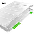 Miniatyrbild 1 av 11: A4/A5 Transparent förvaringslåda Bärbar organizer Green Large A4