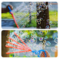 Miniatyrbild 4 av 11: 32 Hål Smilings Face Bubble Stick med påfyllningar Lätt att använda Bubble Machine för festfavorit Red