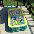 Miniatyrbild 7 av 10: Uppblåsbar pool med automatisk uppblåsning Stor lagringskapacitet utomhus Flash Chargepump