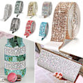 Miniatyrbild 3 av 7: DIY Rhinestone självhäftande band Lätt att använda Kristaller Dekorationsremsor för hantverk Bright Red 12 Rows