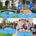 Miniatyrbild 9 av 10: Hundpool hopfällbar sällskapsdjursbadpool hopfällbar för valp katt barn trädgård utomhus