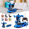 Miniatyrbild 4 av 11: Barns fjärrkontroll Robot Bil Transformator Leksak Anti-Fall Pussel Bil Leksaker för barn Pojke Flicka Blue