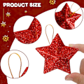 Miniatyrbild 9 av 9: 6/12/24 st glittrande stjärnhänge för julgran Fashionabla festivalfester rekvisita för hemmets sovrum Multicolour 24pcs