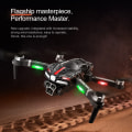 Miniatyrbild 5 av 11: Vikbar trippelkamera antenn-drönare 360° Rollover Quadcopters kameraleksaker för inomhus utomhus SC 8K 2B