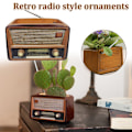 Miniatyrbild 2 av 10: Creative Planter Kruka Retro Radioformad Blomkruka Multi Purpose Resin Succulent Bonsai Planthållare Ornament för kontor Light Brown