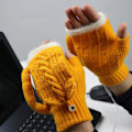 Miniatyrbild 2 av 11: USB uppvärmda handskar för kallt väder Hög elastisk mjuk thermal för kvinnor män Black