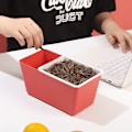 Miniatyrbild 5 av 11: Multifunktionell dubbellagers snackbox Hem fyrkantig urlakningsbar fruktbricka Red