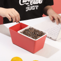 Miniatyrbild 5 av 11: Multifunktionell dubbellagers snackbox Hem fyrkantig urlakningsbar fruktbricka Yellow Double Layer
