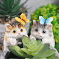 Miniatyrbild 3 av 7: Söt katt miniatyrprydnader Hem Fairy Trädgårdstillbehör för minilandskap Bs38016