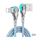 Miniatyrbild 1 av 11: Dubbel armbågshuvud roterbar laddningskabel Lätt bärbar laddningssladd för telefoner Bärbara datorer for ios 2m