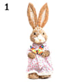 Miniatyrbild 6 av 10: Simulering Påsk Kanin Dekoration 32/45*15cm Bunny Figur Cattail Hantverk Prydnad Present Till Hem Semester 7