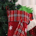 Miniatyrbild 10 av 10: Julstrumpa med 3D-tomtar Santa Loop Design Hållbar Långvarig Lättvikt Bästa presenten till jul nyår Red Pocket Stripe