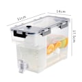 Miniatyrbild 11 av 11: 3,5L kall vattenkokare med kran stor kapacitet fruktjuicedispenser i kylskåp Orange