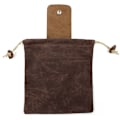 Miniatyrbild 10 av 10: Bushcraft midjeväska i PU-läder med cover och spänne. Vikbar kraftig verktygsväska med dragsko för utomhuscamping Brown