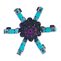 Miniatyrbild 1 av 6: Transformerbar Mecha Chain Fingertop Spinners Toy Anti Pressure Avslappnande Baubles Leksak För Barn Pojke Flicka Vuxen Blue