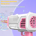 Miniatyrbild 6 av 11: Elektriska Bubble Makers Bubble Blowing Products Tecknad Rocket Launcher Shape Blue
