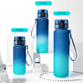 Miniatyrbild 6 av 8: 500ml/650ml/1000ml sportvattenkopp i plast Multifunktionell återanvändbar vattenkopp för fitness Blue Red 1000ml