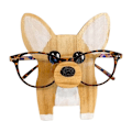 Miniatyrbild 1 av 9: Söt julglasögonhållare Trädjur Glasögonställ Rustikt solglasögonställ Dog