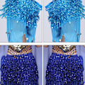 Miniatyrbild 3 av 7: Dam Magdans Paljett Hip Scarf Boho Style Party Kostym För Dansfester Pieces of red