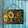Miniatyrbild 6 av 6: Butterfly Solrosor Väggkonst Varje dag är en ny början Heminredning Hängande bild för vardagsrummet sovrum 13*18cm