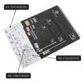 Miniatyrbild 7 av 8: Konststudenter Skissblock Utjämnande textur Non-grad Sketch Notebook A5