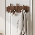 Miniatyrbild 5 av 11: Träpiano Klädhängare Väggmonterad Klädhängare Flerfunktionell Fällbar Hängare Estetisk Rum Dekor Beech 4 Hooks