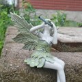 Miniatyrbild 4 av 11: Kreativa Piper Fairy Staty handmålade harts hantverk utomhus landskap prydnad Piper Zephyr