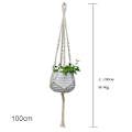 Miniatyrbild 8 av 10: Macrame Växthängare Inomhus Utomhus hängande växthållare Hängande planteringsställ Blomkrukor för dekorationer Set