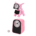 Miniatyrbild 1 av 11: Deformation Hund Väckarklocka Söt Robot Valp Wake Up Timer för barn Pink