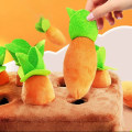 Miniatyrbild 7 av 10: Söt plysch morötter dra leksak för barn stoppade pussel tidig pedagogisk leksak för pojkar flickor baby 6 Carrots