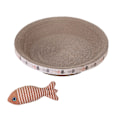 Miniatyrbild 1 av 9: Skålformad kattskrapbräda med fiskleksaker Roliga bettsäker träning Kattleksaker för kattungar Katt husdjur Globe Small