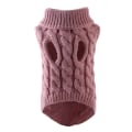 Miniatyrbild 1 av 11: Enkel varm katt hundtröja turtleneck stickad husdjurskostym höst vinterkläder Dark Pink XL