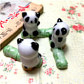 Miniatyrbild 1 av 9: 5/6/8 st Keramiska porslin Set Söta djur Ätpinnar Hållare Porslinsställ Bordsdekoration för skedgaffelborste 5 Bamboo Pandas