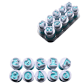 Miniatyrbild 3 av 10: Engelska alfabetet / siffror Stämpel Impress Cookies Fondant Bokstavsskärare Prägling Kolv Bakning Dekorationsverktyg The Capital Letters
