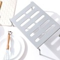 Miniatyrbild 5 av 10: Infällbar hylla Organizer Expanderbar köksbänk Skåp Torkförvaringsställ Ingen borrning för skor Burkar Diskar Gray