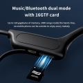Miniatyrbild 8 av 8: Nackbands Hörlurar Öppen Öra Vattentät Bluetooth-kompatibel Headset Benledningshörlurar Black