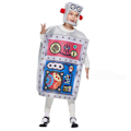 Miniatyrbild 6 av 8: Robot Cosplay Kostym Set för Barn Festival Tema Fest Kläder Halloween Scenföreställning Kläder One size fits all